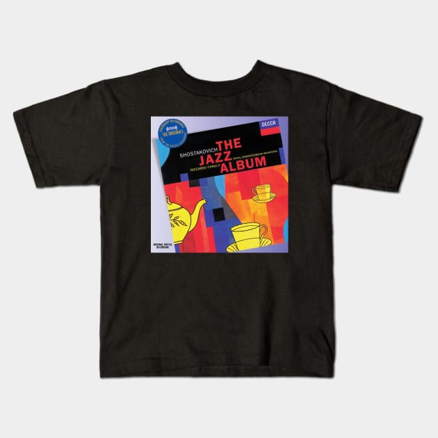 Dmitri Dmitrievich Shostakovich The Jazz Album Album Cover Kids T-Shirt by Story At Dawn 